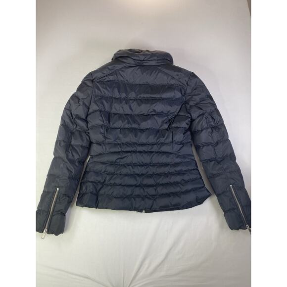 ZARA Puffer Coat Jacket, Size Small, Zipper Pockets, Fitted, Black, Outerwear - Picture 8 of 8